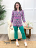 YMI Tropical Fusion Collection High-Rise HyperStretch Cropped Kick Flare Pants
