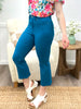 YMI Tropical Fusion Collection High-Rise HyperStretch Cropped Kick Flare Pants