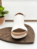 Corkys Volta II White Cork Wedge Sandals