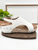 Corkys Volta II White Cork Wedge Sandals
