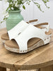 Corkys Volta II White Cork Wedge Sandals