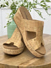Pucker Up Square Cork Wedge Sandals