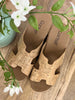 Pucker Up Square Cork Wedge Sandals