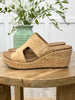 Pucker Up Square Cork Wedge Sandals