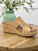Pucker Up Square Cork Wedge Sandals