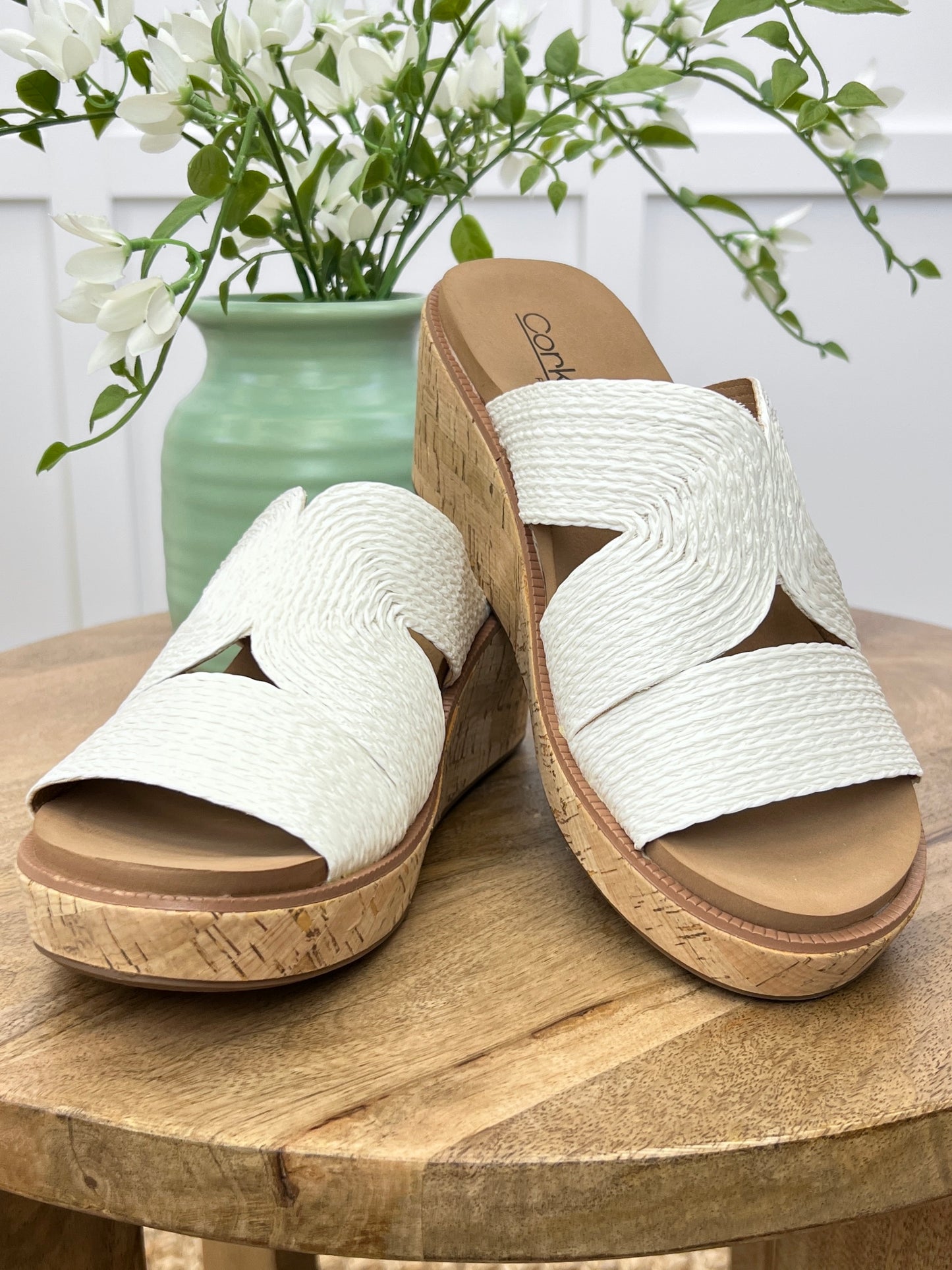 Golden Hour Ivory Wedge Sandals