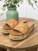 "BRB" Natural Platform Sandals