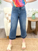 Skye High-Waisted Tummy Control Crop Wide-Leg Jeans by Judy Blue
