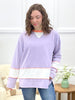 Lavender Bliss Color Block Knit Top