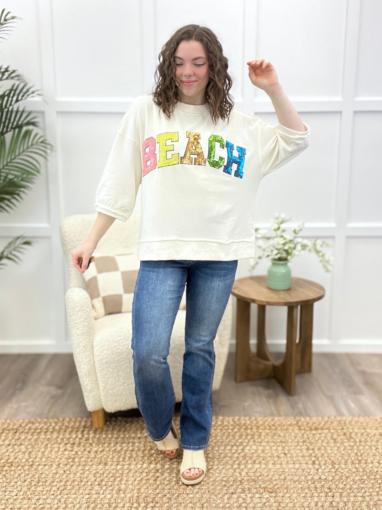 Beach Breeze Sequin Top