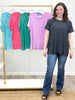 The Cozy Elements Acid-Washed Ribbed Knit Tops Collection