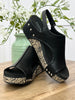 Corkys Volta II Black Raffia Floral Wrapped Sandal