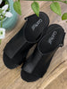 Corkys Volta II Black Raffia Floral Wrapped Sandal
