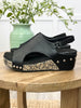 Corkys Volta II Black Raffia Floral Wrapped Sandal