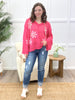 Bloom & Breeze Floral Knit Hoodie Sweater