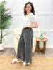 Vintage Washed Terry Knit Wide-Leg Pants