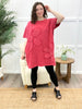 Boho Daisy Patch Mineral Washed T-Shirt Dress
