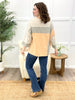 Chai Blossom Flower Patch Color Block Mineral Washed Terry Knit Top