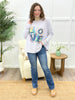 Love Patch Lavender Rib Knit Mineral Washed Top