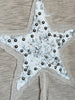 Textured Star Patch V-Neck Top with Stud Detail