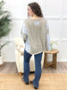 Textured Star Patch V-Neck Top with Stud Detail