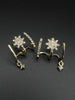 Radiant Crystal Starburst Hoop Earrings