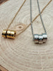 Minimalist Barrel Charm Necklace – Gold & Silver