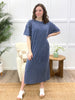 Denim Wash T-Shirt Maxi Dress