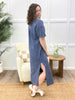 Denim Wash T-Shirt Maxi Dress