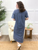 Denim Wash T-Shirt Maxi Dress