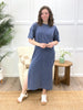Denim Wash T-Shirt Maxi Dress