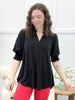 Dear Scarlett Effortless Charm Liz Top - Black