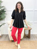 Dear Scarlett Effortless Charm Liz Top - Black