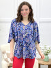 Dear Scarlett Perfect In Paisley Cali Blouse - Navy