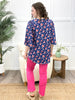 Dear Scarlett Wildflower Dreams Cali Blouse - Navy