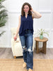 Dear Scarlett Subtle Muse Liz Tank Top - Navy