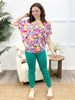 Dear Scarlett Floral Gala Sadie Top - Fuchsia