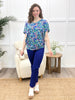Dear Scarlett Pops Of Paisley Sadie Top - Royal Blue