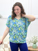 Dear Scarlett Paisley Daydream Sadie Top - Royal Blue