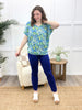 Dear Scarlett Paisley Daydream Sadie Top - Royal Blue