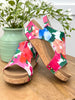 Corkys Volta II Floral Bliss Cork Wedge Sandals