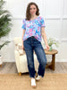 Dear Scarlett Floral & Paisley All Day Boyfriend Tunic Top - Blue