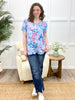 Dear Scarlett Floral & Paisley All Day Boyfriend Tunic Top - Blue