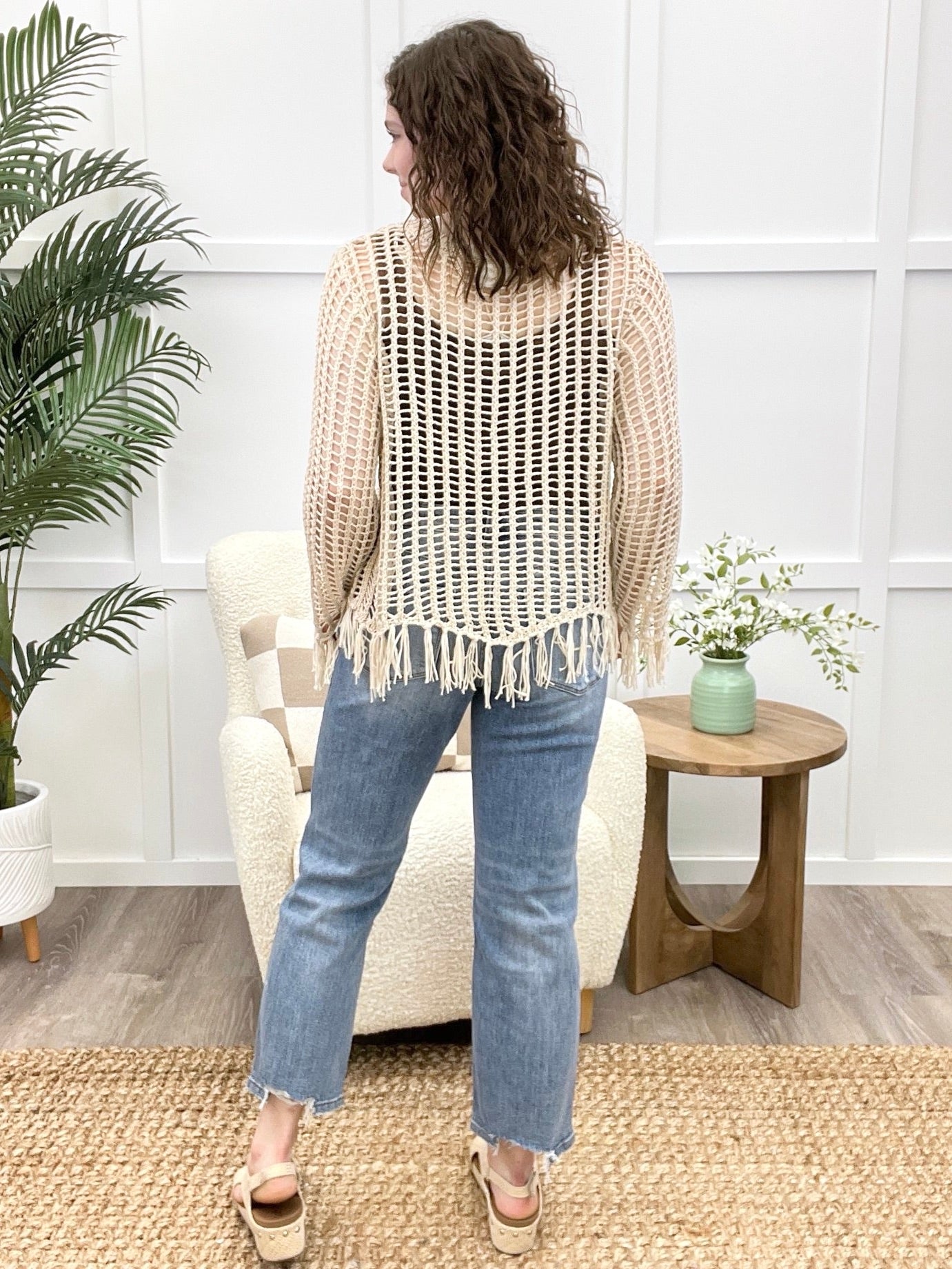 Free Spirit Open-Knit Sweater - Oatmeal