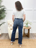 Breanna Jade Tummy Control Straight Leg Frayed Hem Jeans