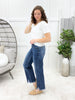 Breanna Jade Tummy Control Straight Leg Frayed Hem Jeans