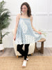 Boho Breeze Denim Patchwork Lace Tunic Top