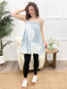 Boho Breeze Denim Patchwork Lace Tunic Top
