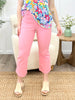 The Peyton Straight Leg Capri Jeggings - Light Pink