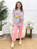 The Peyton Straight Leg Capri Jeggings - Light Pink